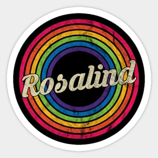 Rosalind - Retro Rainbow Faded-Style Sticker